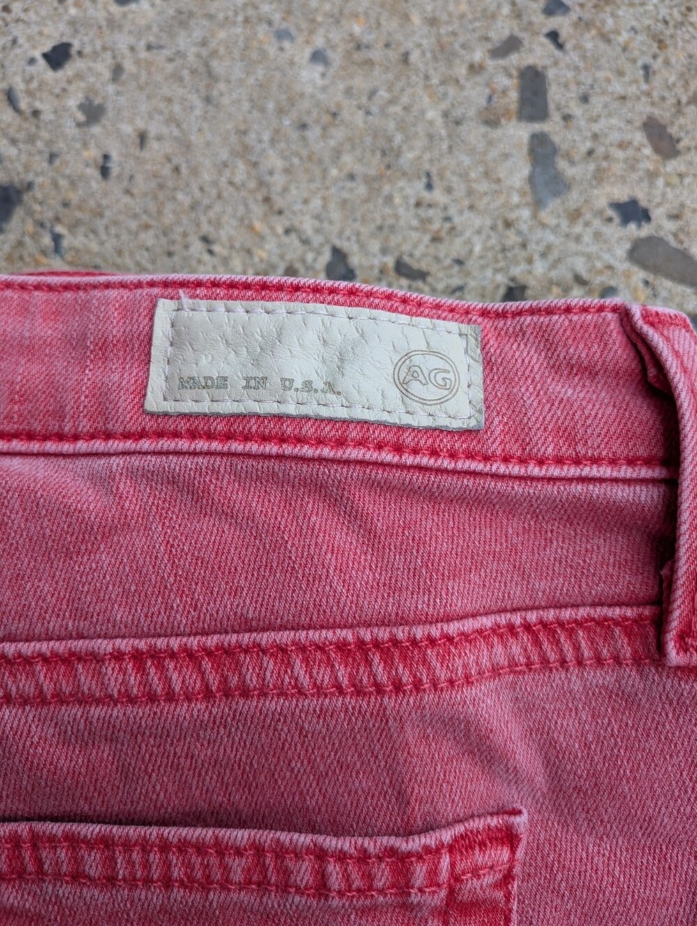 Ag The Stilt Adriano Goldschmied Red Jeans 28 For Bloomingdales - Picture 3 of 5